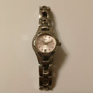 Relic Wet Watch Women's ZR11762 Pink Stainless Steel Silver Tone Crystal WR 50M